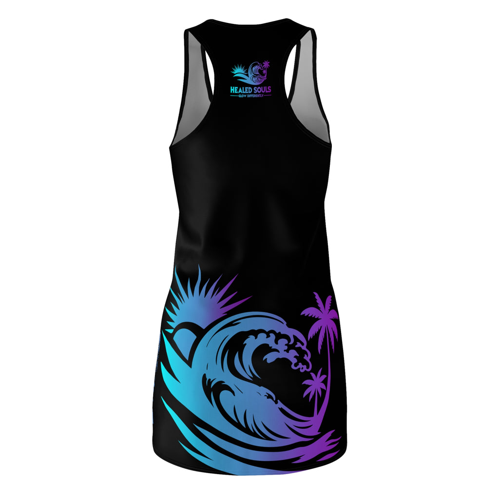 Healed Souls Glow Differently Midnight Waves Racerback Dress
