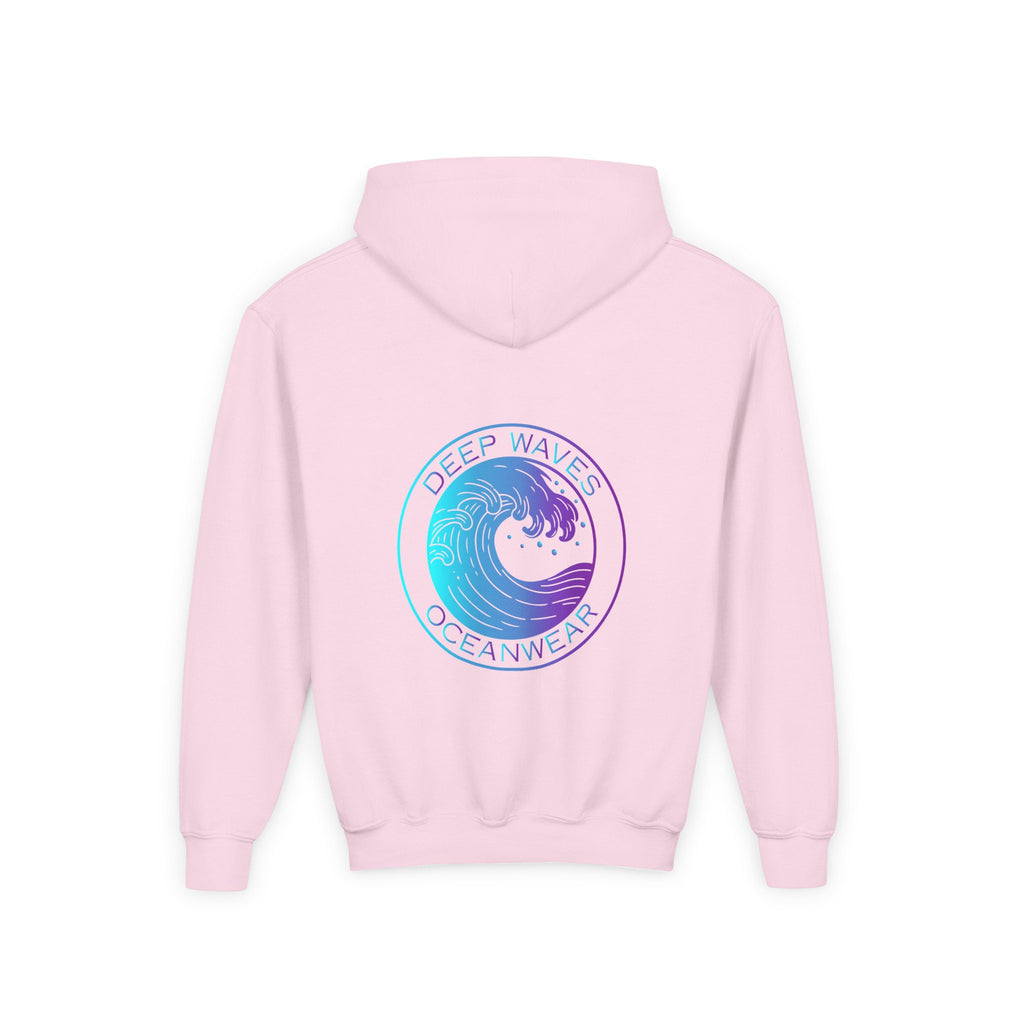 Youth Hoodie - Deep Waves Oceanwear Gradient Surf Logo