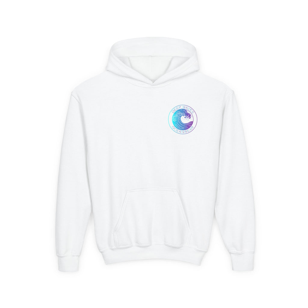 Youth Hoodie - Deep Waves Oceanwear Gradient Surf Logo