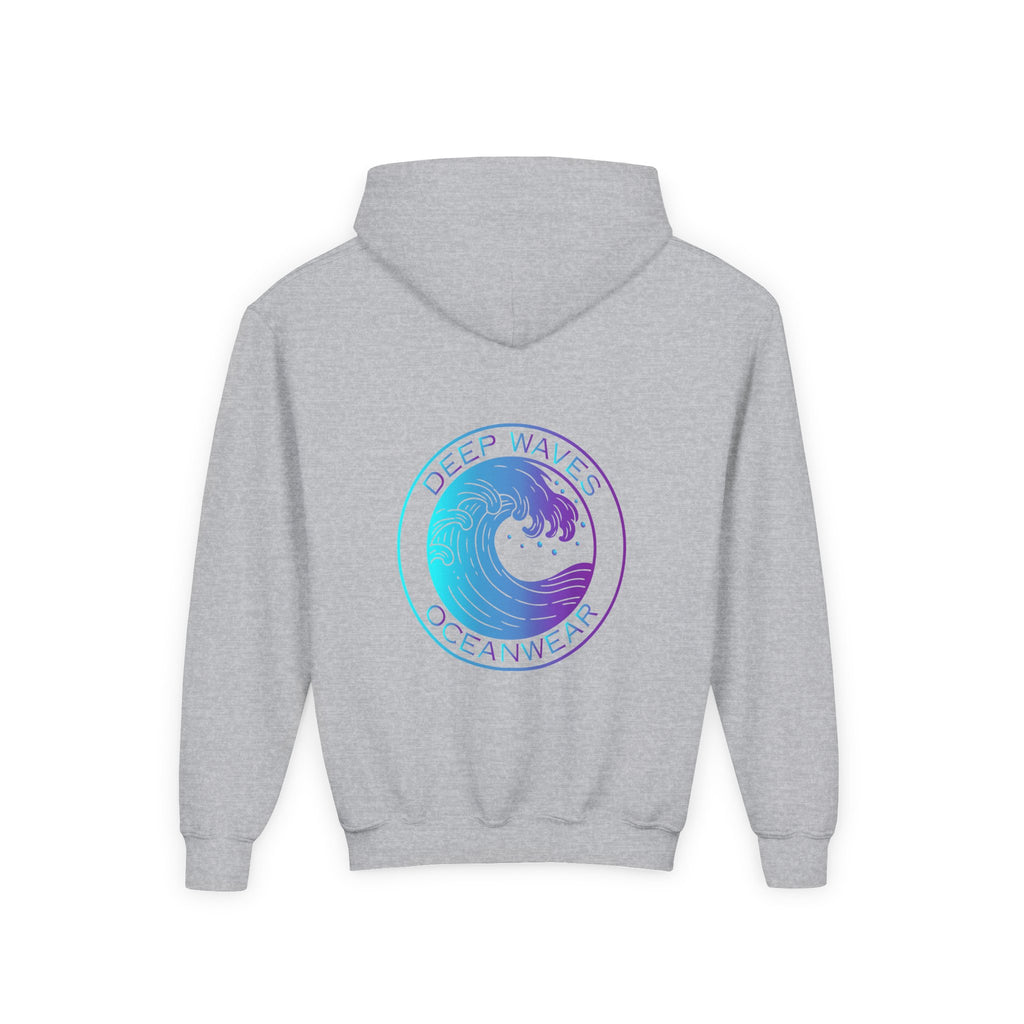 Youth Hoodie - Deep Waves Oceanwear Gradient Surf Logo