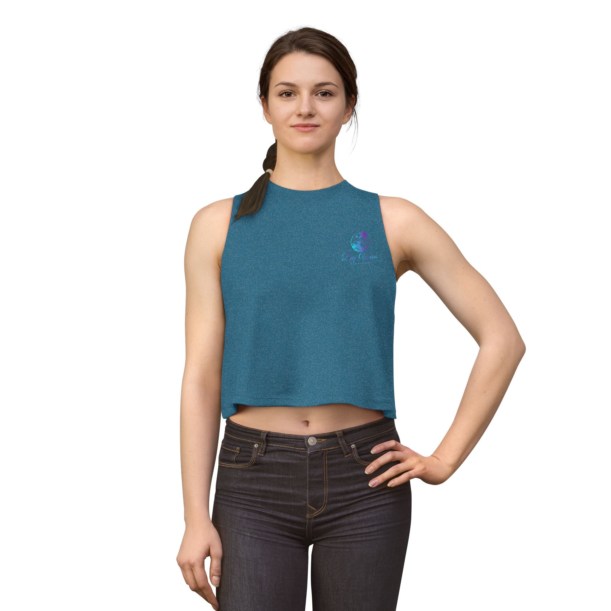 Deep Waves Signature Logo Crop Top