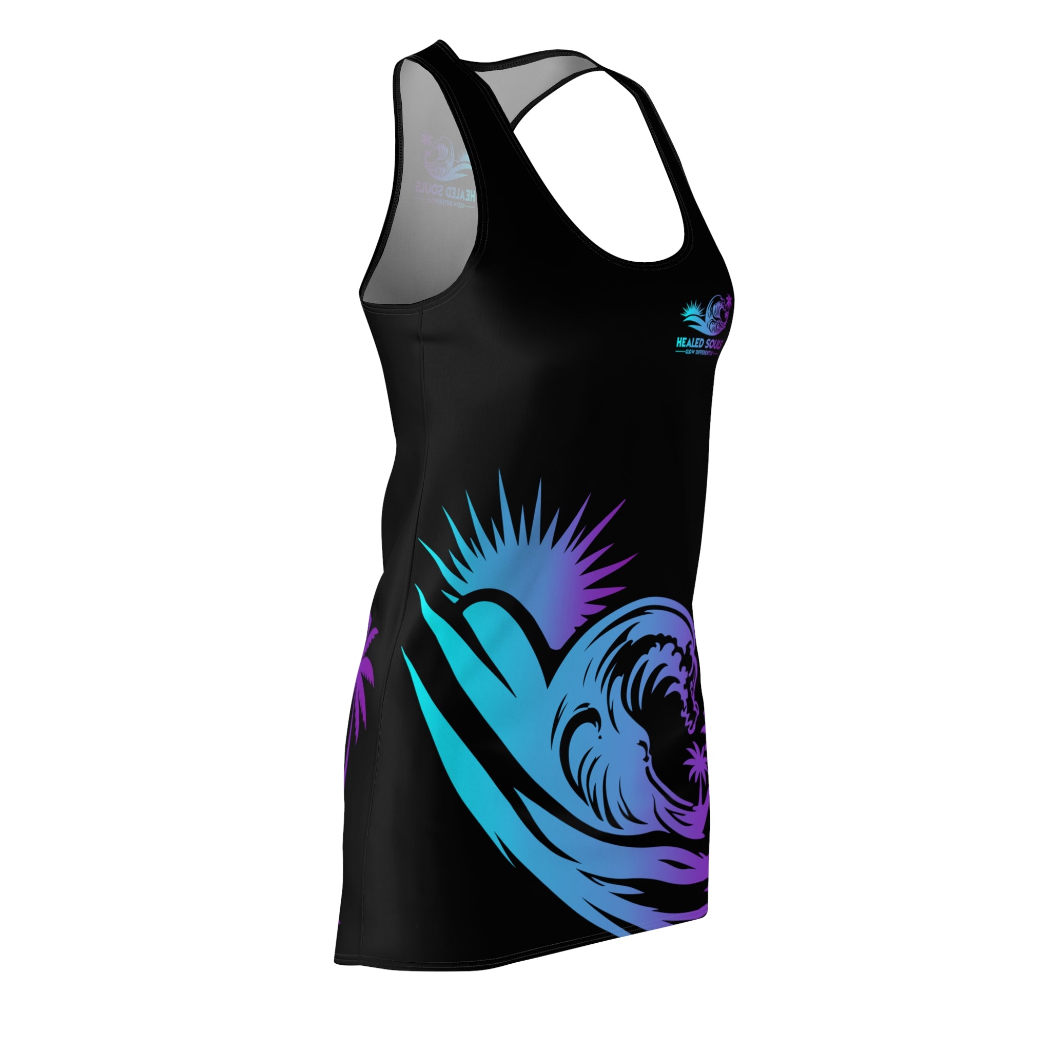 Healed Souls Glow Differently Midnight Waves Racerback Dress