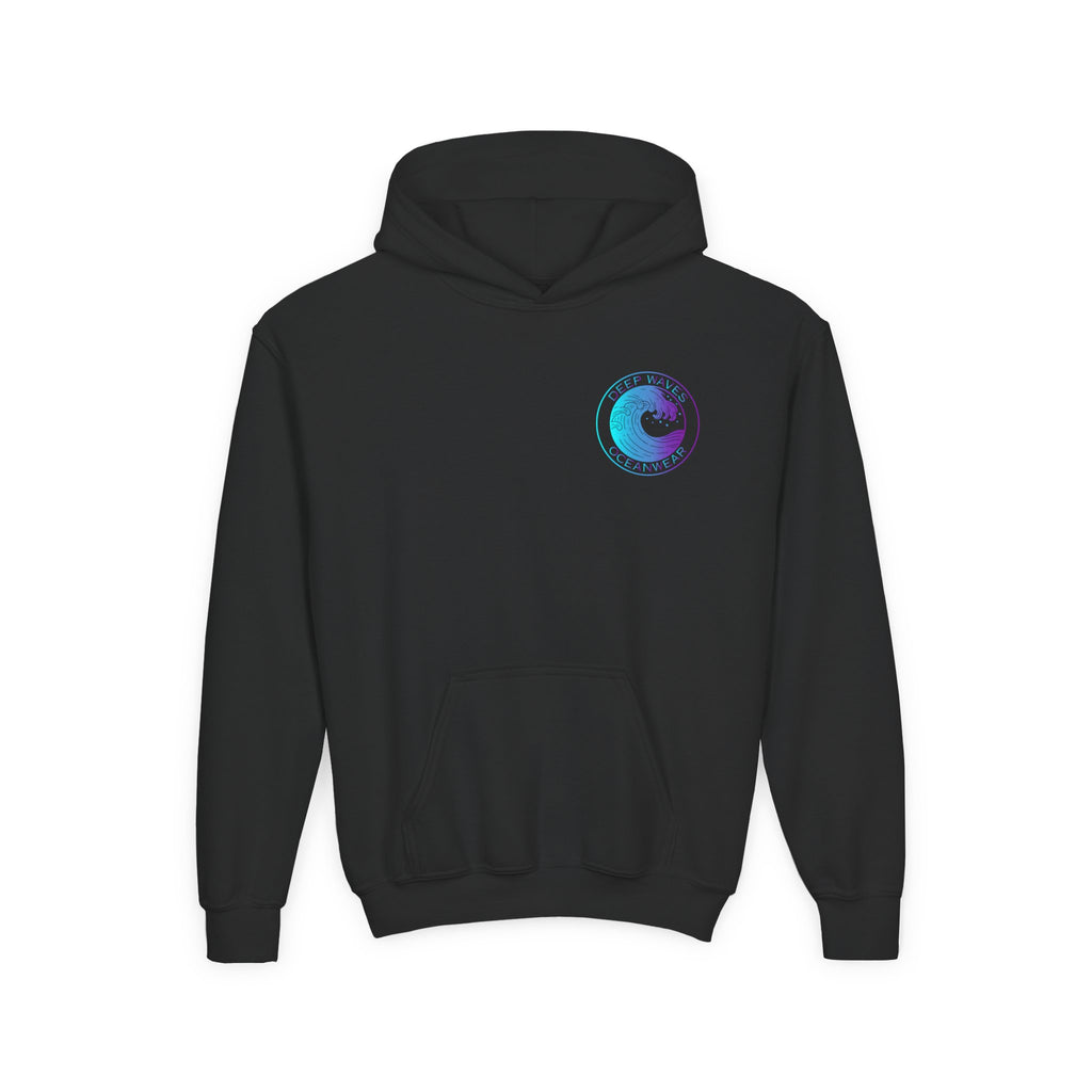 Youth Hoodie - Deep Waves Oceanwear Gradient Surf Logo
