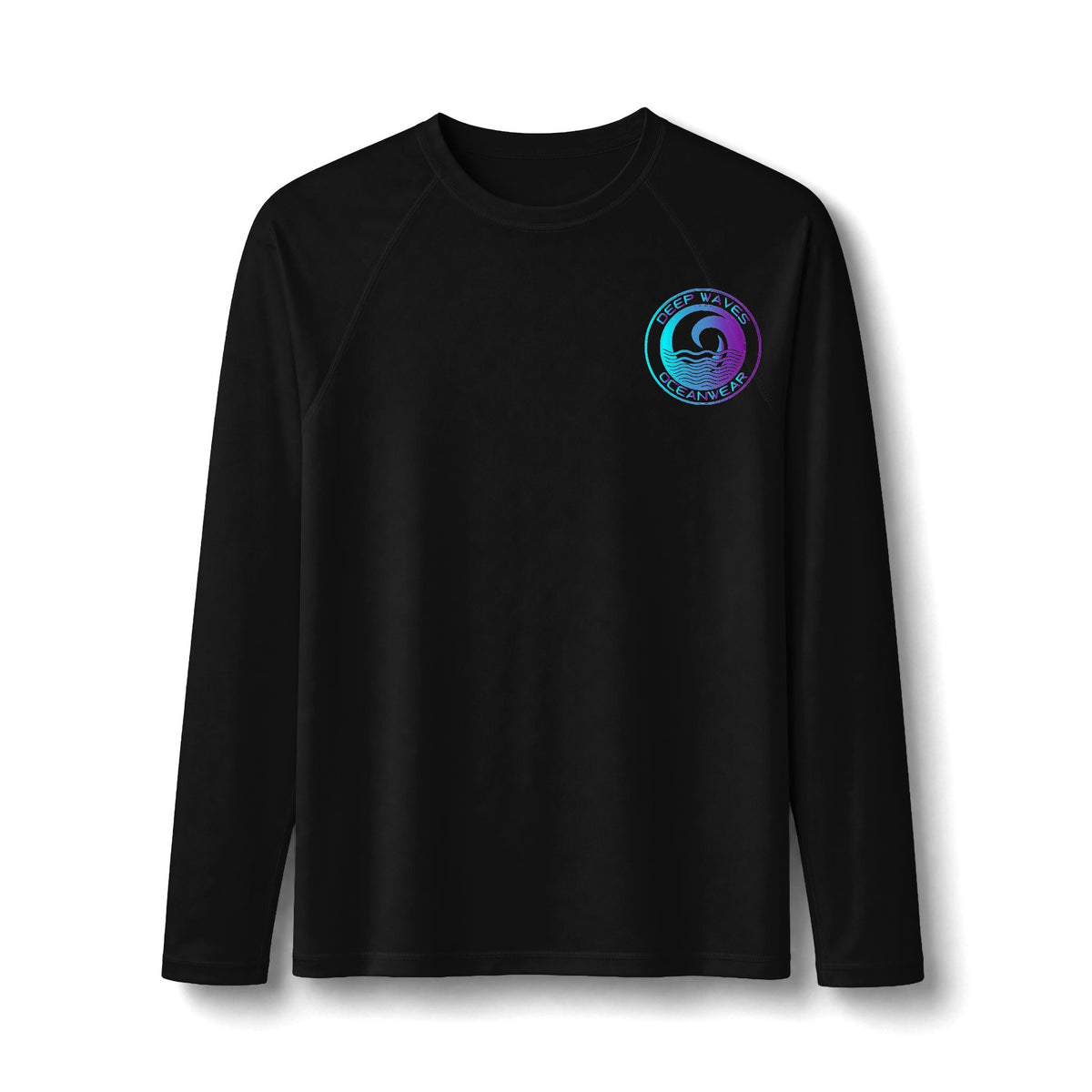 Deep Waves Long Sleeve Sun Shirt | Ocean Protection Rashguard & Coastal Aesthetic Top