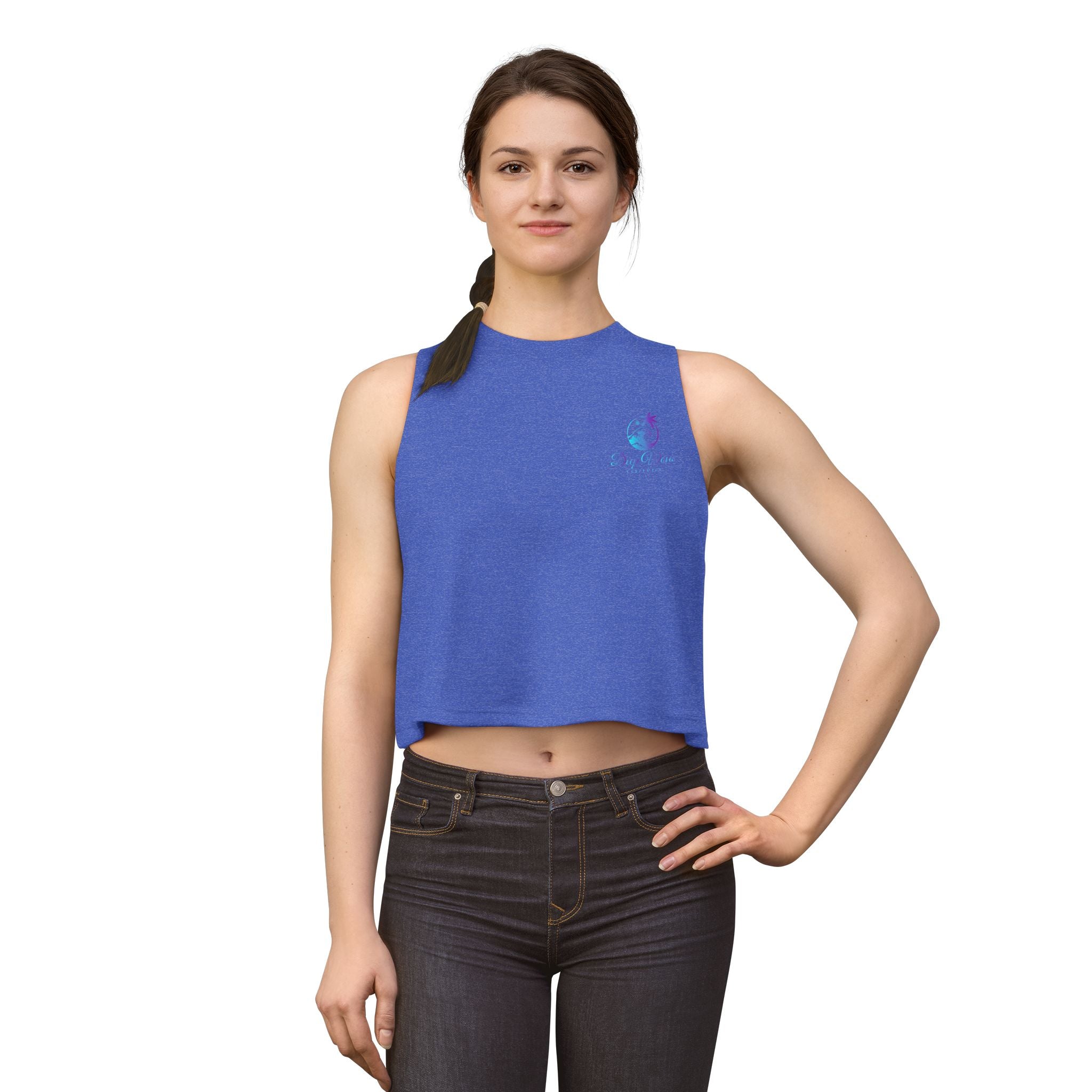 Deep Waves Signature Logo Crop Top