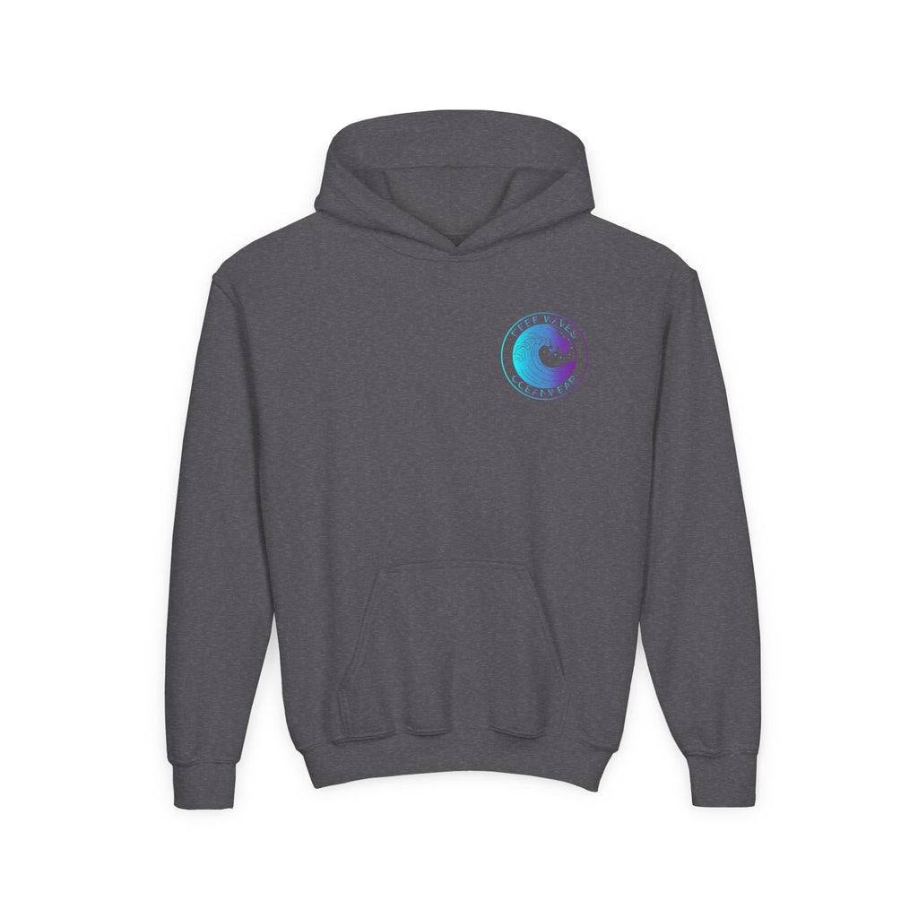 Youth Hoodie - Deep Waves Oceanwear Gradient Surf Logo