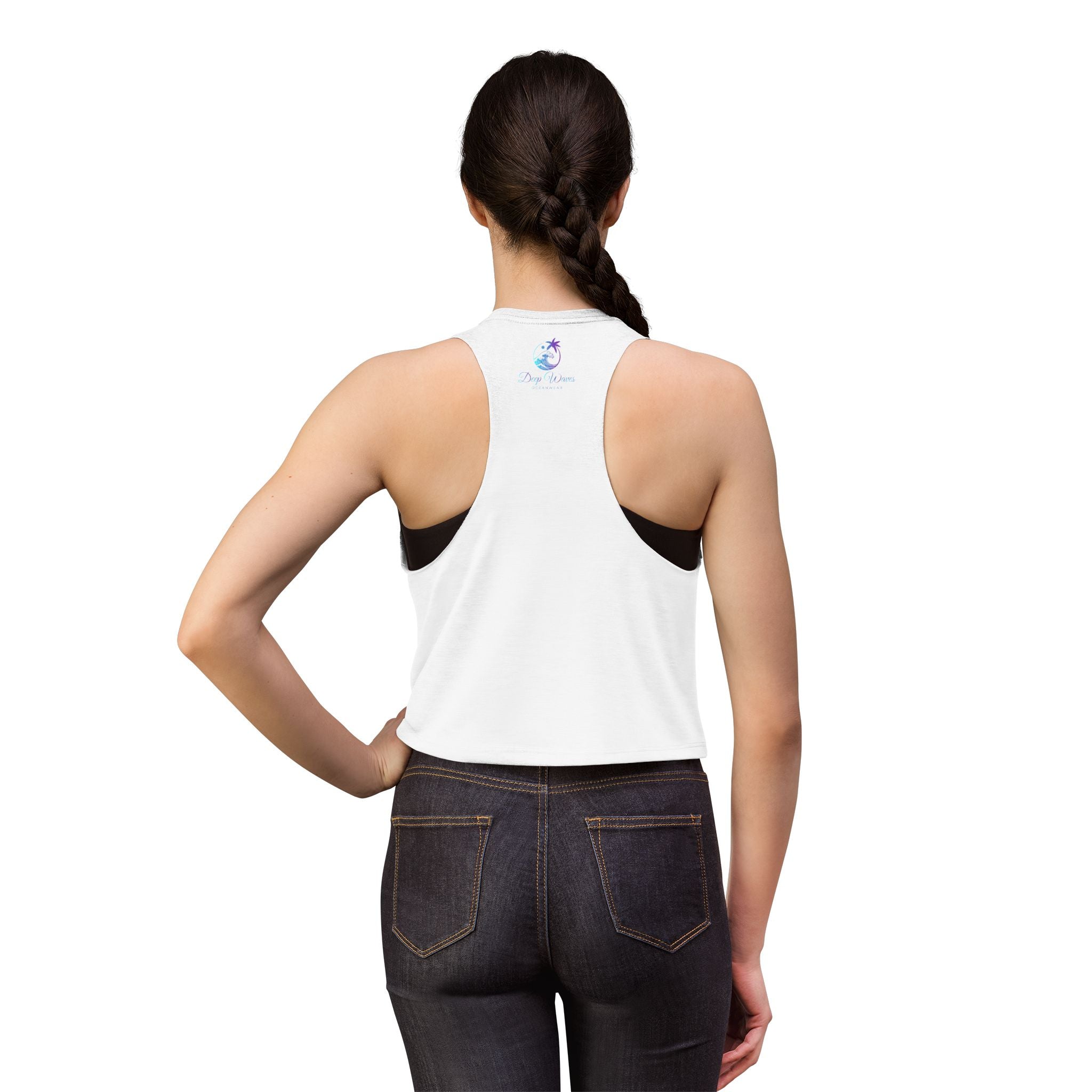Deep Waves Signature Logo Crop Top