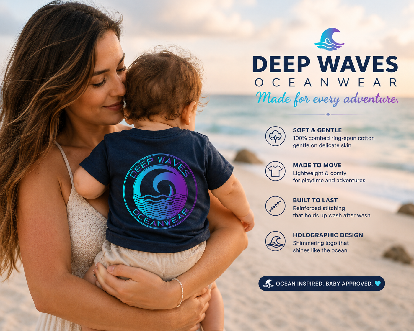 Deep Waves Logo Infant Tee