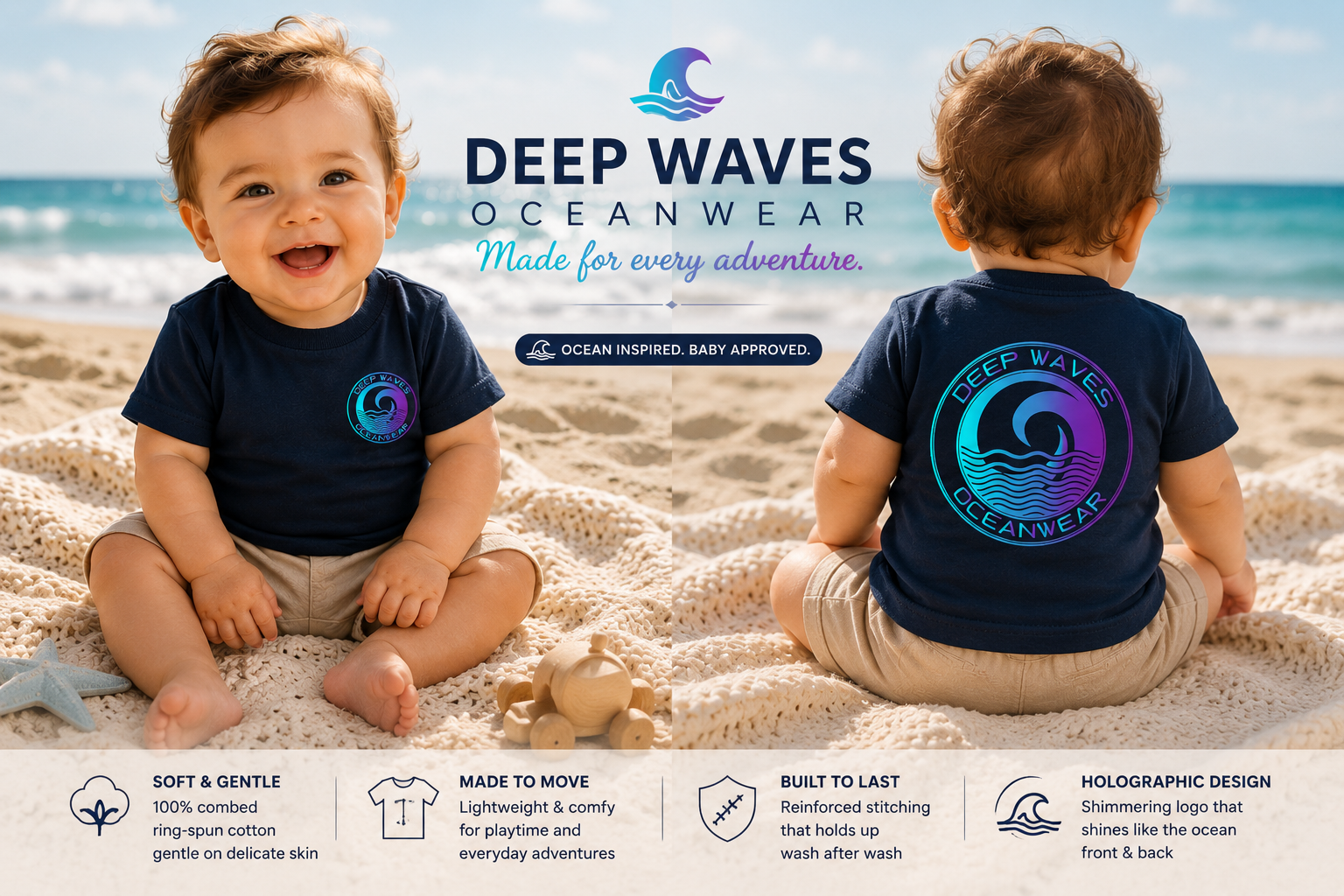 Deep Waves Logo Infant Tee
