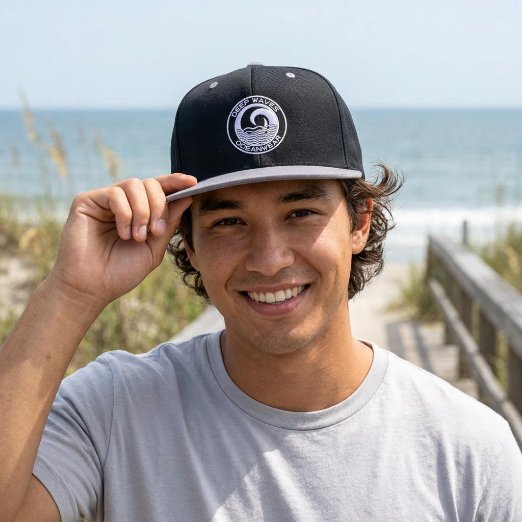 Deep Waves Oceanwear Flat Bill Cap