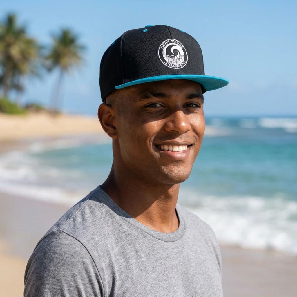 Deep Waves Oceanwear Flat Bill Cap