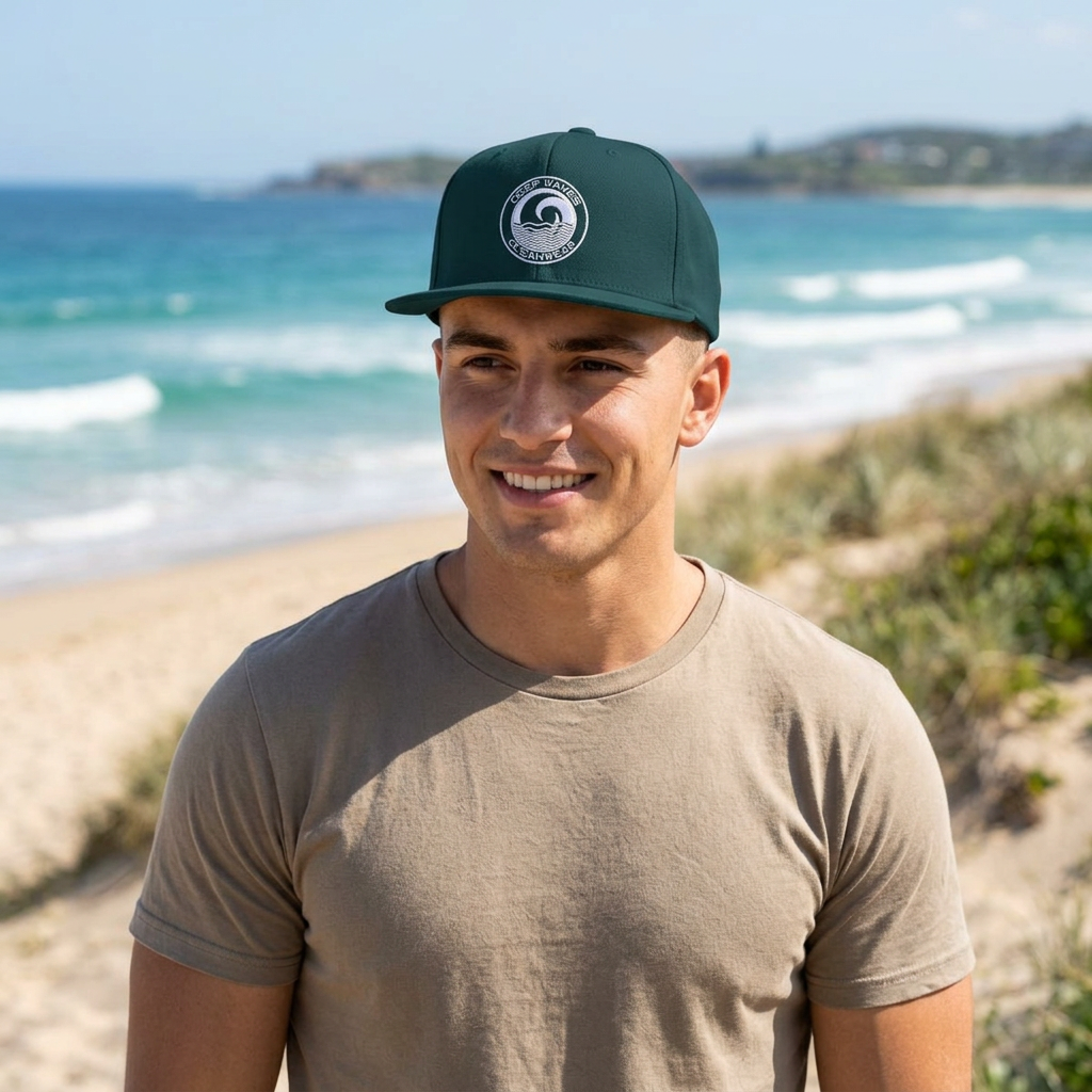 Deep Waves Oceanwear Flat Bill Cap