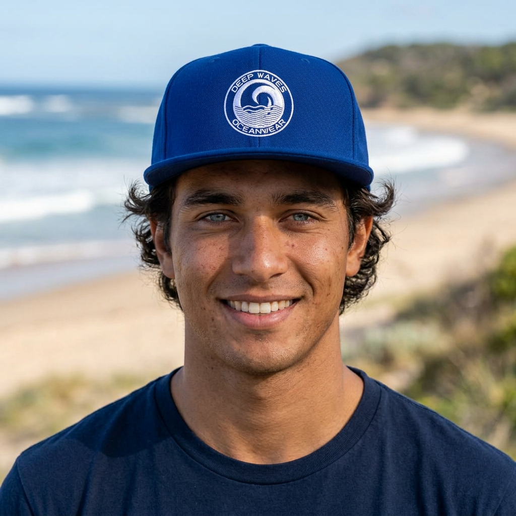 Deep Waves Oceanwear Flat Bill Cap