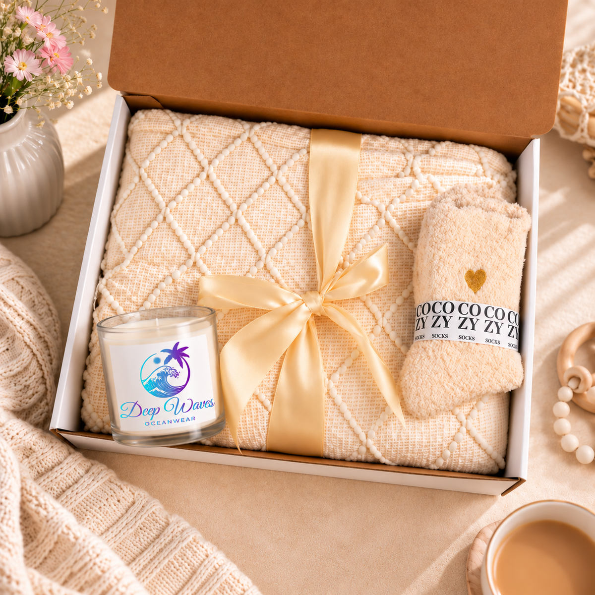 Comfort Candle Gift Set – Deep Waves Oceanwear Beach Relaxation Gift