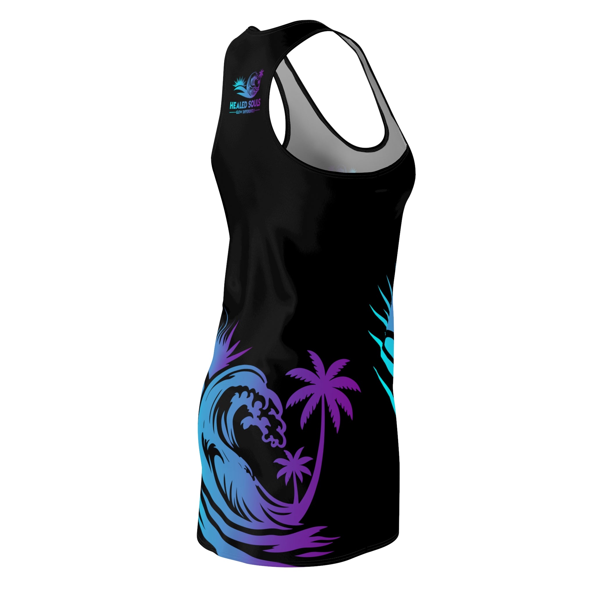 Healed Souls Glow Differently Midnight Waves Racerback Dress