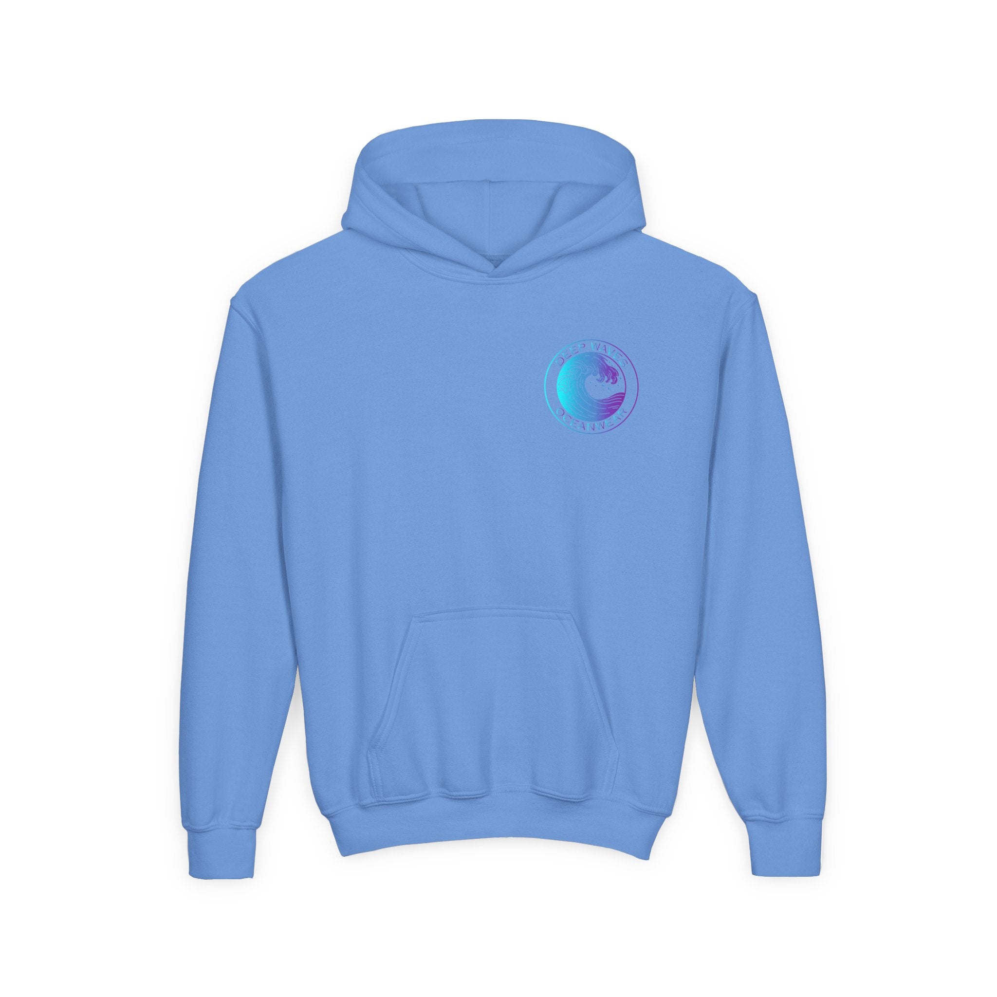 Youth Hoodie - Deep Waves Oceanwear Gradient Surf Logo