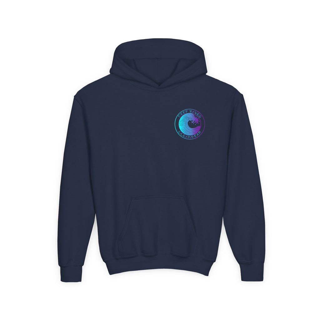 Youth Hoodie - Deep Waves Oceanwear Gradient Surf Logo