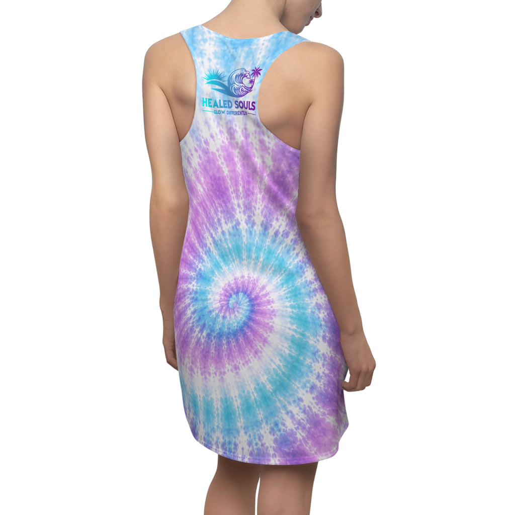 Healed Souls Glow Differently Tie-Dye Dream Racerback Dress
