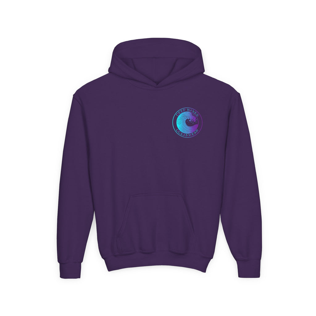 Youth Hoodie - Deep Waves Oceanwear Gradient Surf Logo
