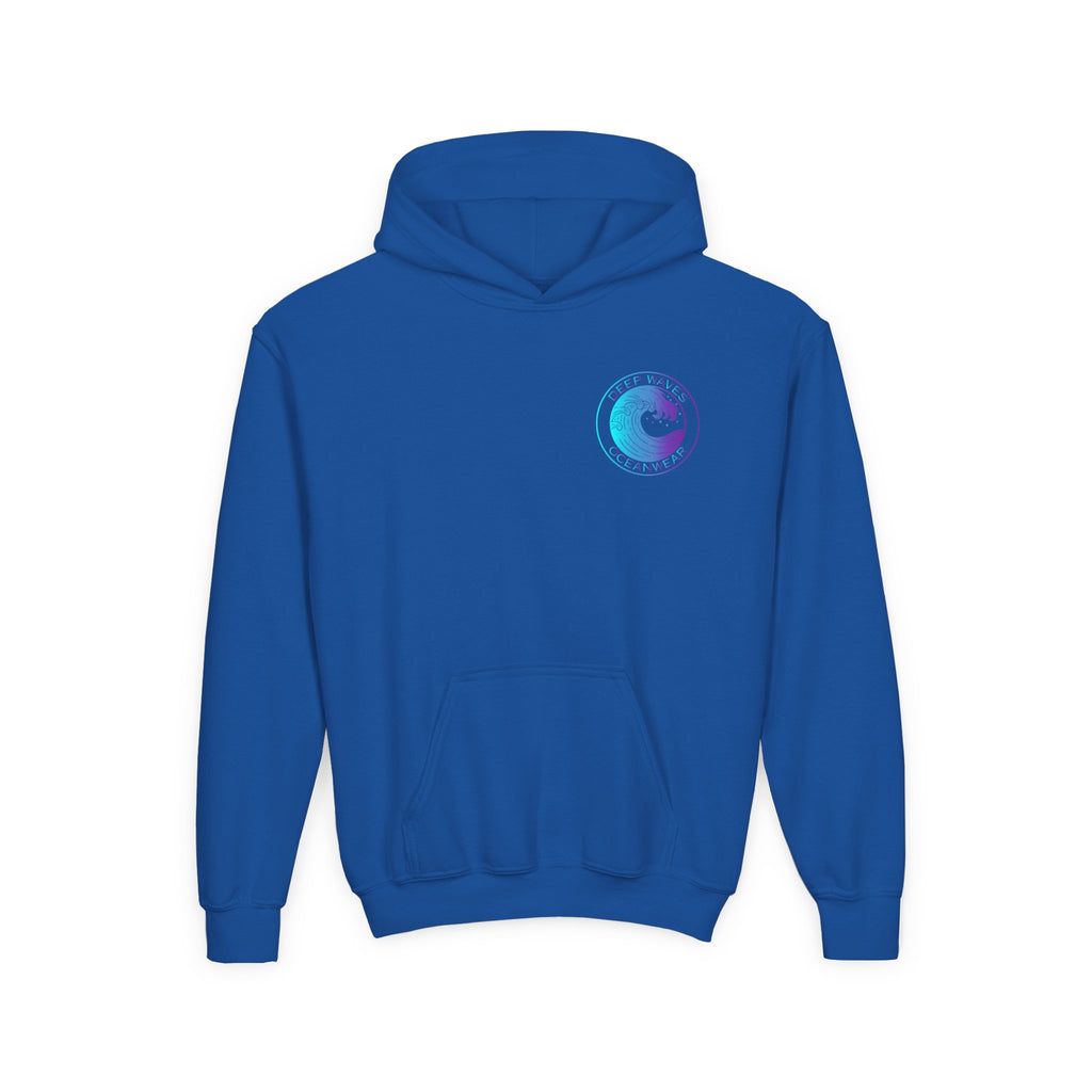 Youth Hoodie - Deep Waves Oceanwear Gradient Surf Logo