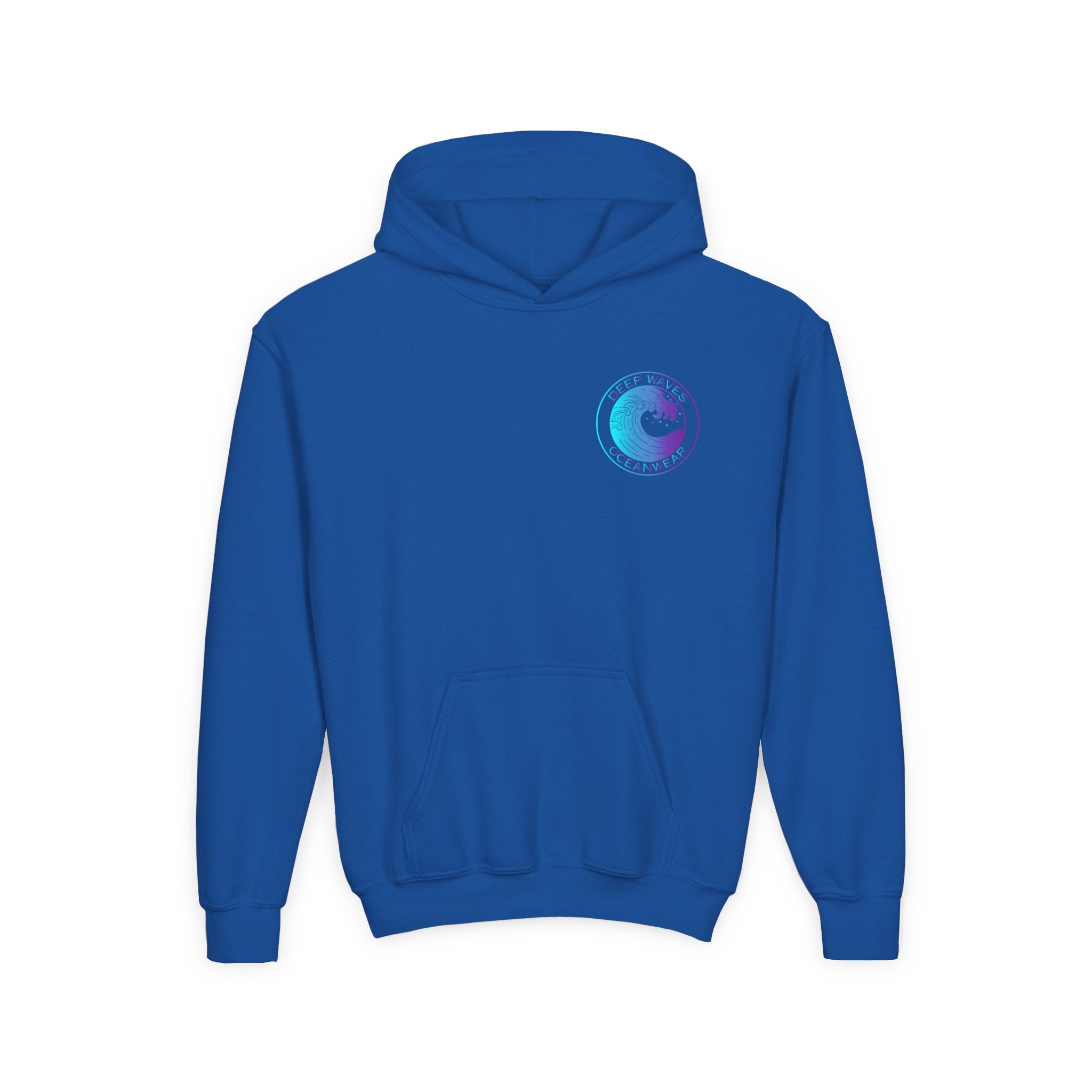 Youth Hoodie - Deep Waves Oceanwear Gradient Surf Logo