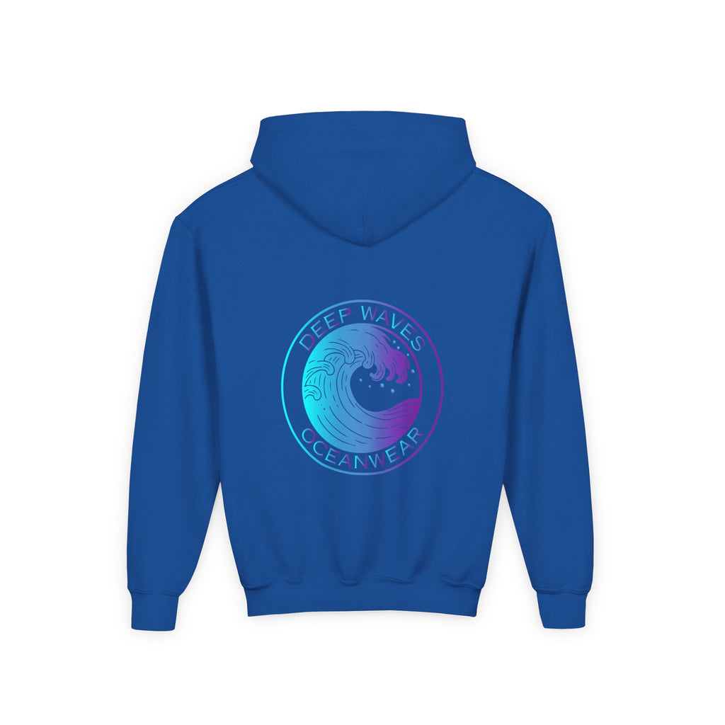 Youth Hoodie - Deep Waves Oceanwear Gradient Surf Logo