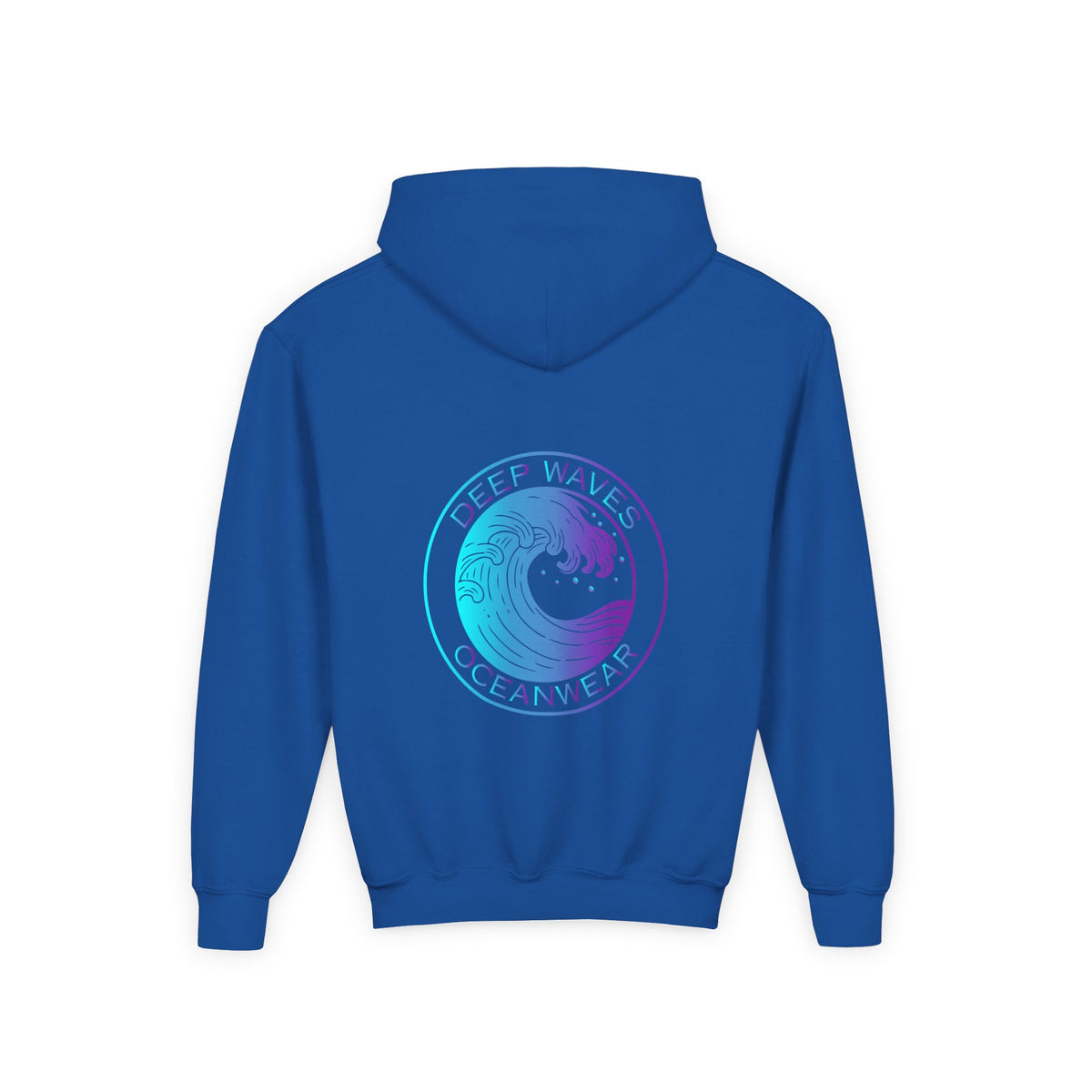 Youth Hoodie - Deep Waves Oceanwear Gradient Surf Logo