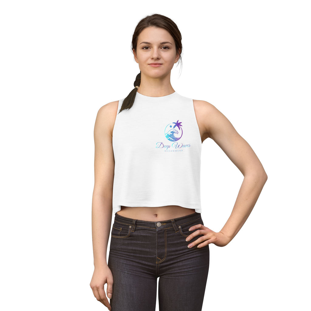 Deep Waves Signature Logo Crop Top