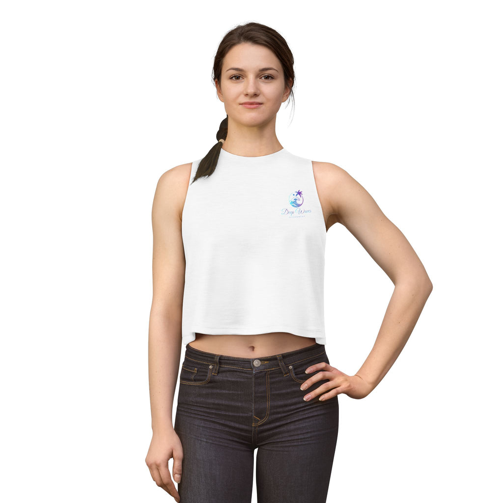 Deep Waves Signature Logo Crop Top