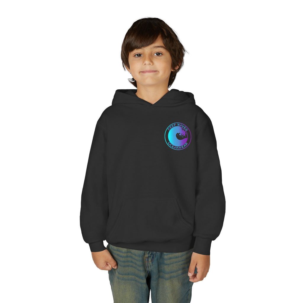 Youth Hoodie - Deep Waves Oceanwear Gradient Surf Logo