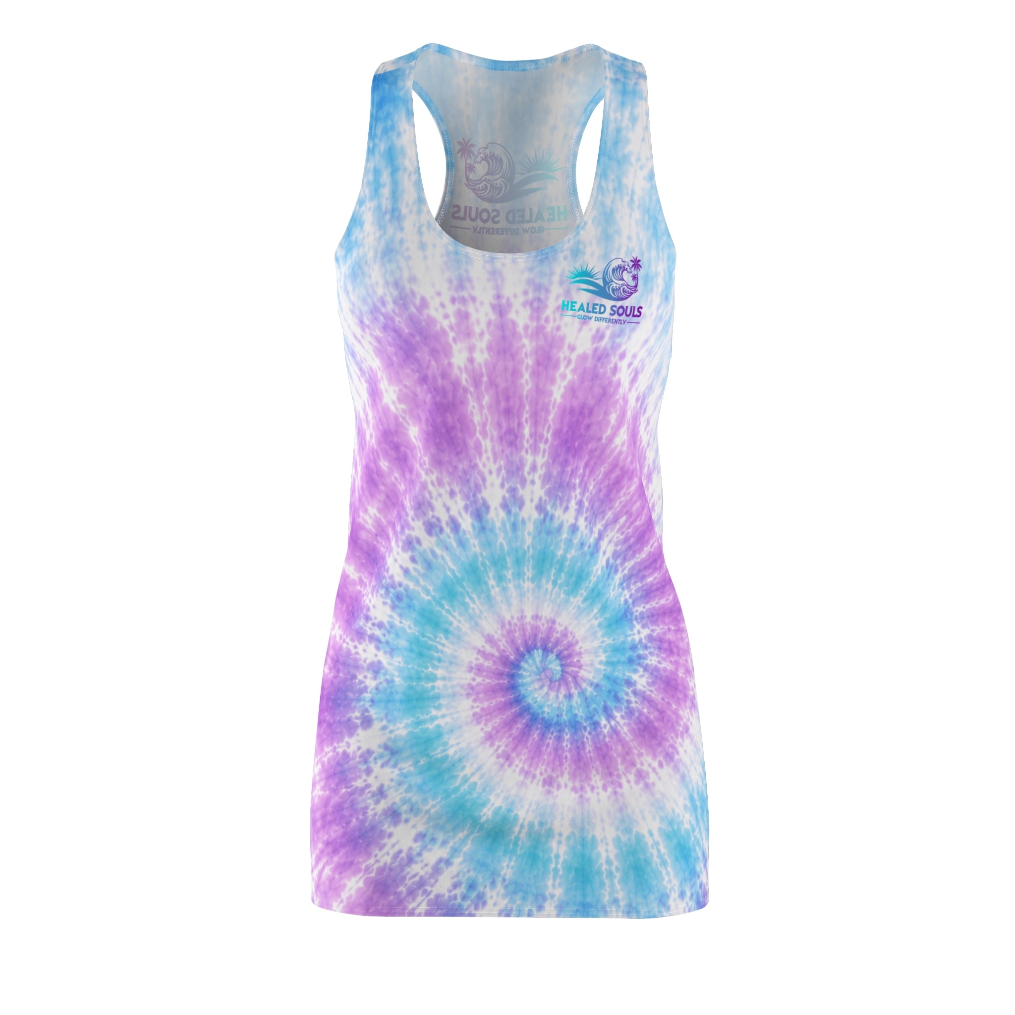 Healed Souls Glow Differently Tie-Dye Dream Racerback Dress