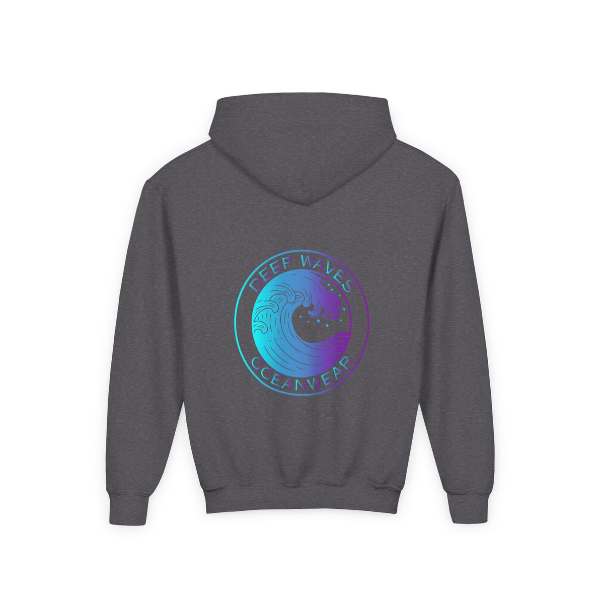 Youth Hoodie - Deep Waves Oceanwear Gradient Surf Logo