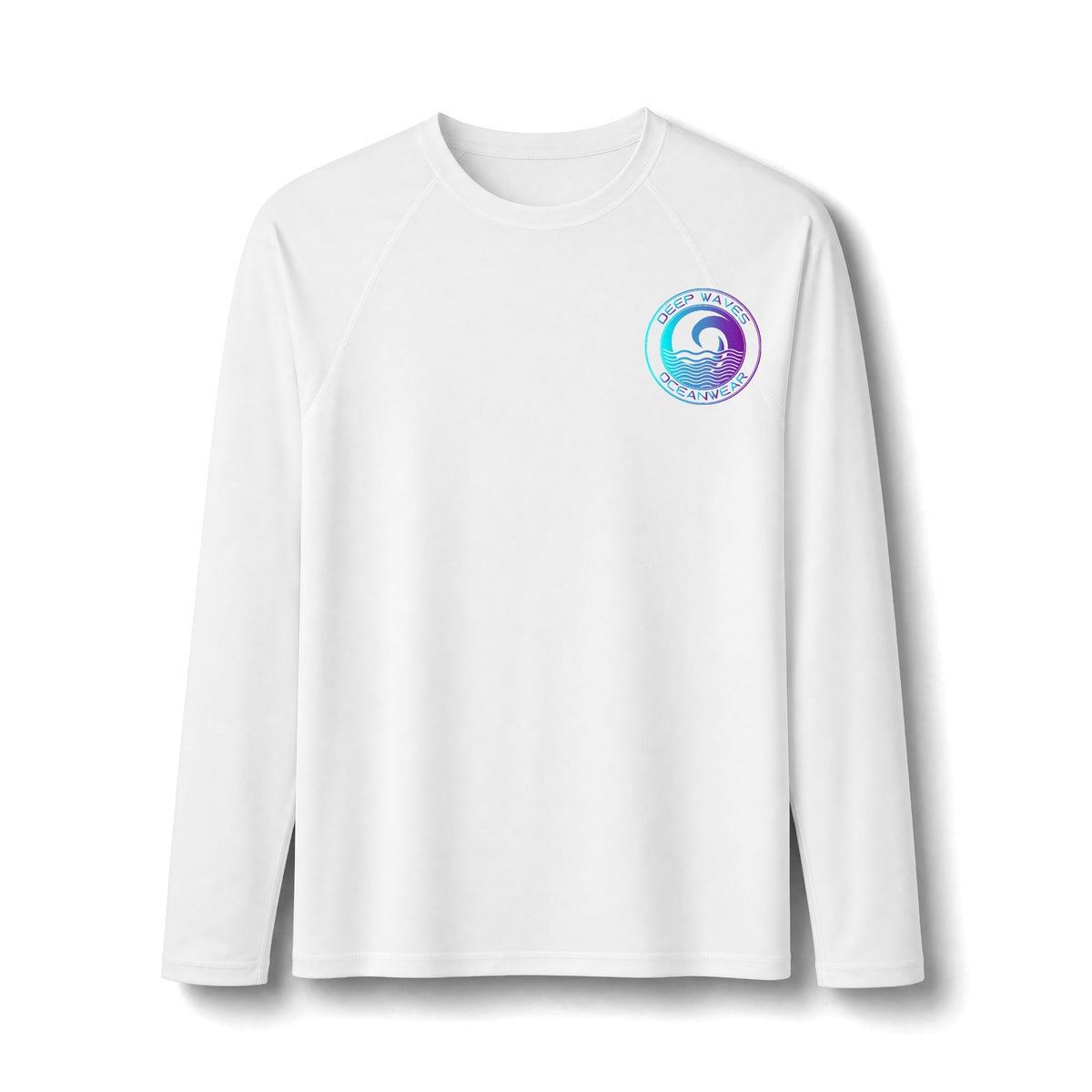 Deep Waves Long Sleeve Sun Shirt | Ocean Protection Rashguard & Coastal Aesthetic Top