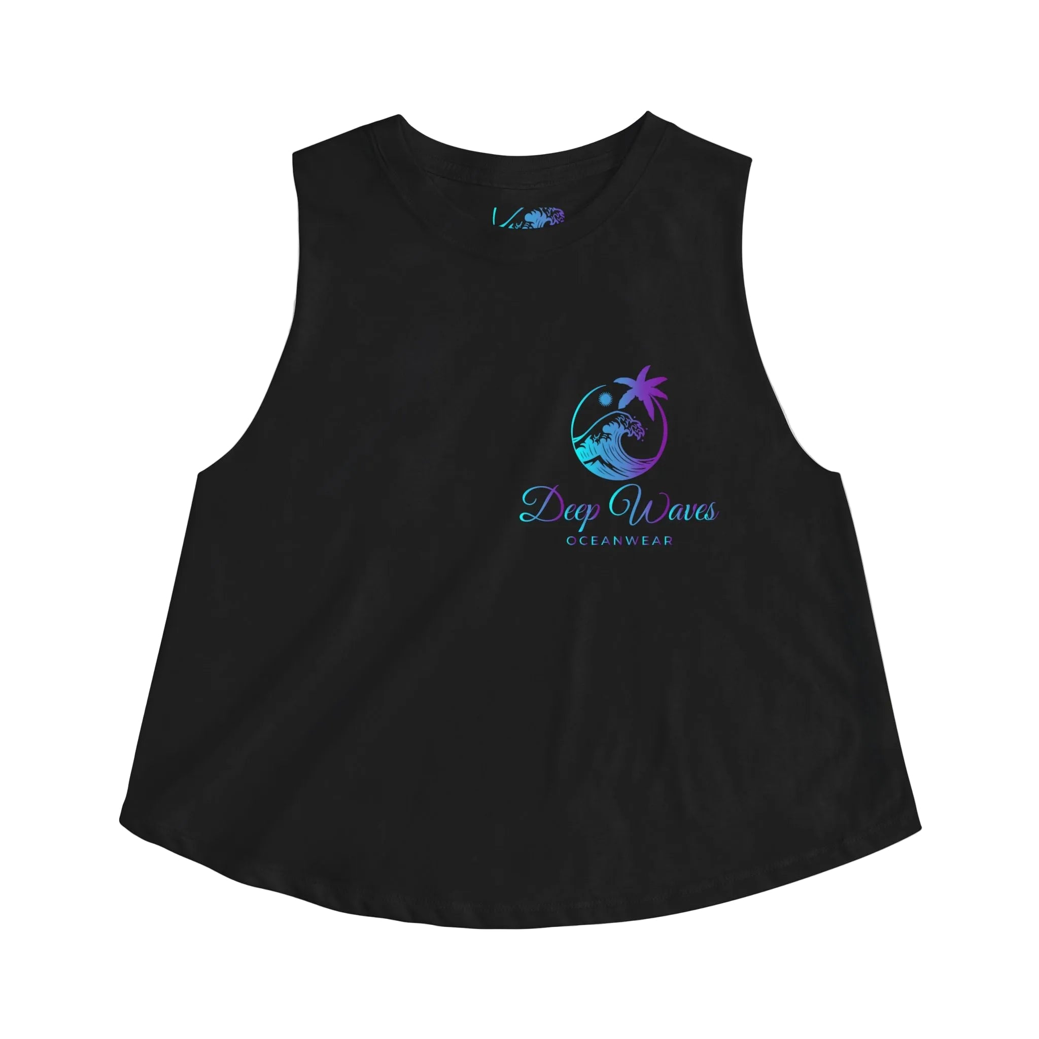 Deep Waves Signature Logo Crop Top