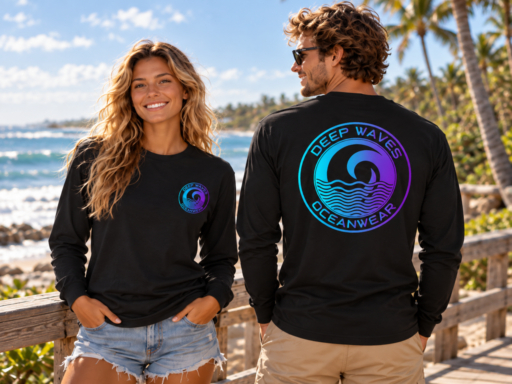 Deep Waves Unisex Long Sleeve Tee