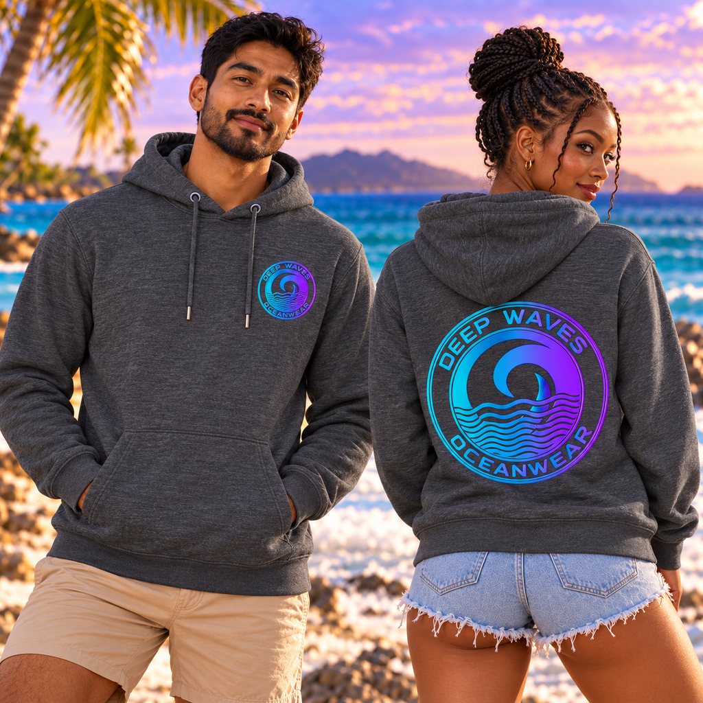 Deep Waves Unisex Pullover Hoodie