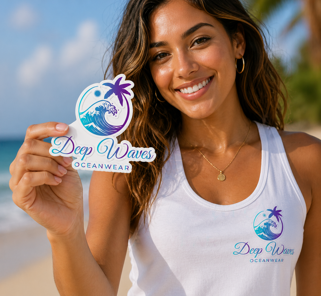 Deep Waves Energy Stickers | Stick Your Healing Everywhere