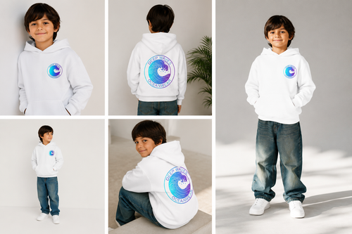 Deep Waves Logo Youth Hoodie