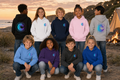 Youth Hoodie - Deep Waves Oceanwear Gradient Surf Logo