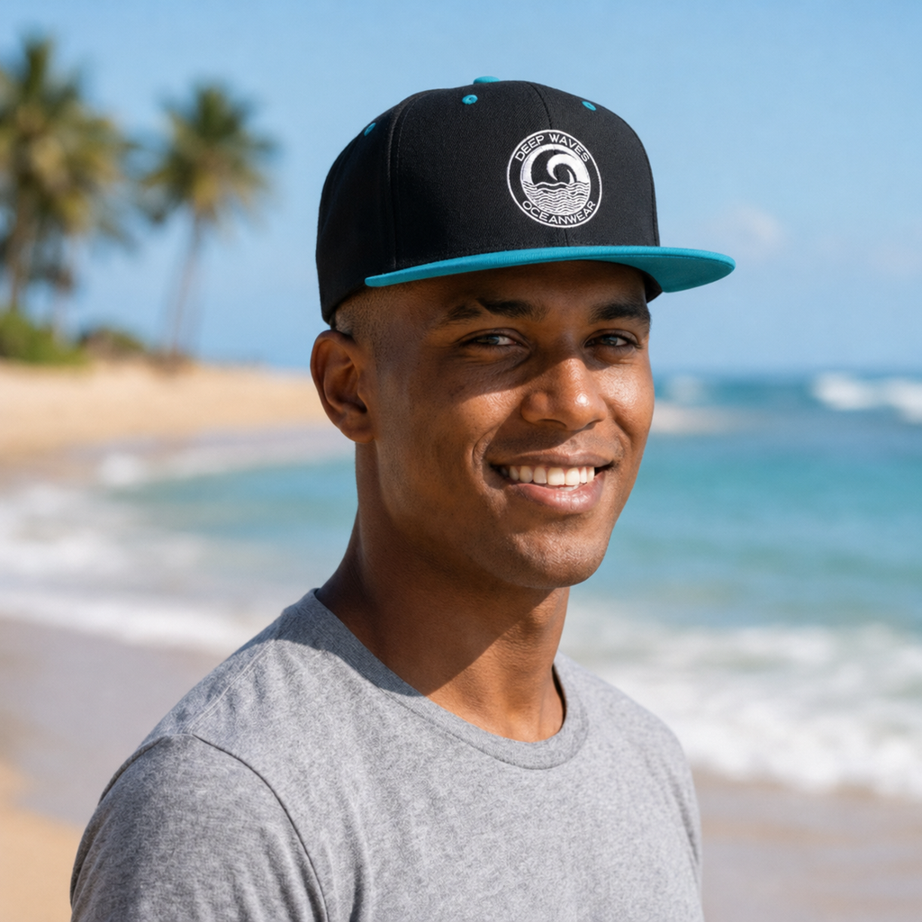 Deep Waves Oceanwear Flat Bill Cap