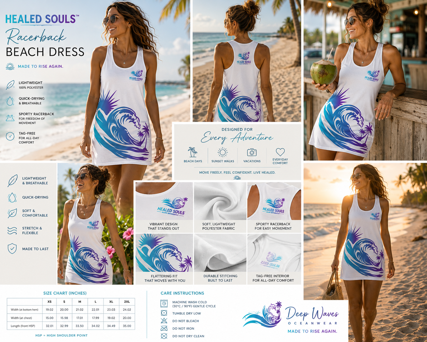 Healed Souls Glow Differently Rising Tide Racerback Dress