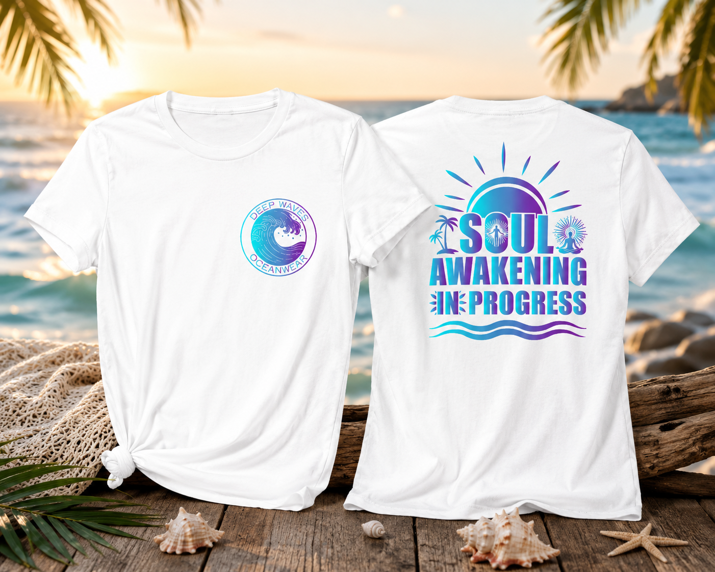 Soul Awakening In Progress Relaxed Tee — Sunrise White