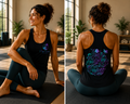 Soul Awakening In Progress Racerback Tank — Floral Black