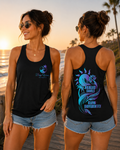 Healed Souls Glow Differently Racerback Tank — Lotus Black
