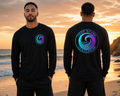 Deep Waves Logo Long Sleeve Tee — Black
