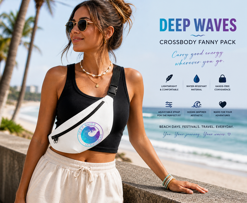 Deep Waves Crossbody Fanny Pack | Ocean Energy & Healing Aesthetic Bag