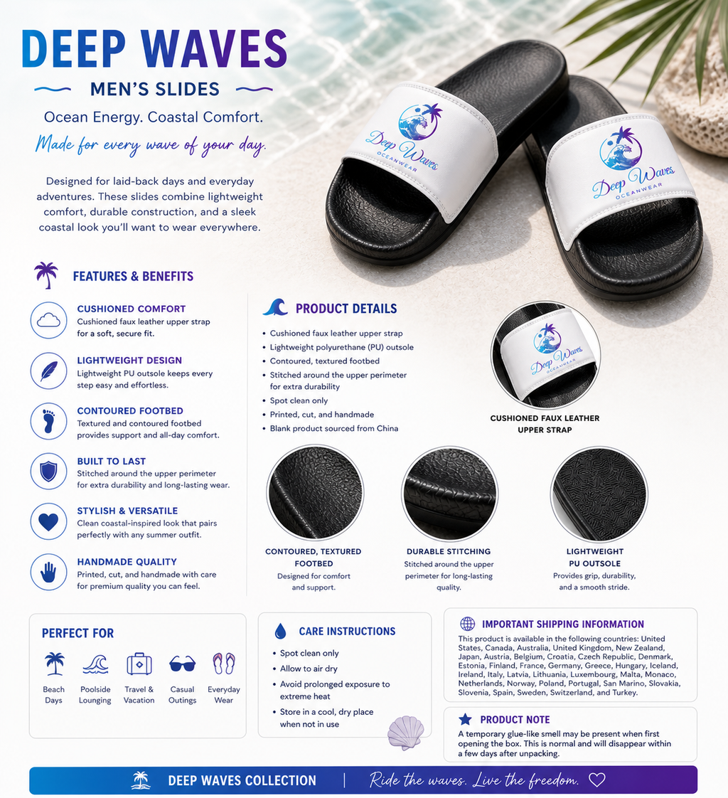 Deep Waves Men's Slides