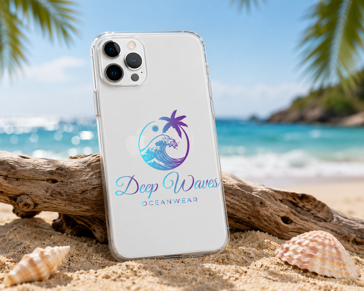 Deep Waves Clear iPhone Case | Protective Ocean Wave Design