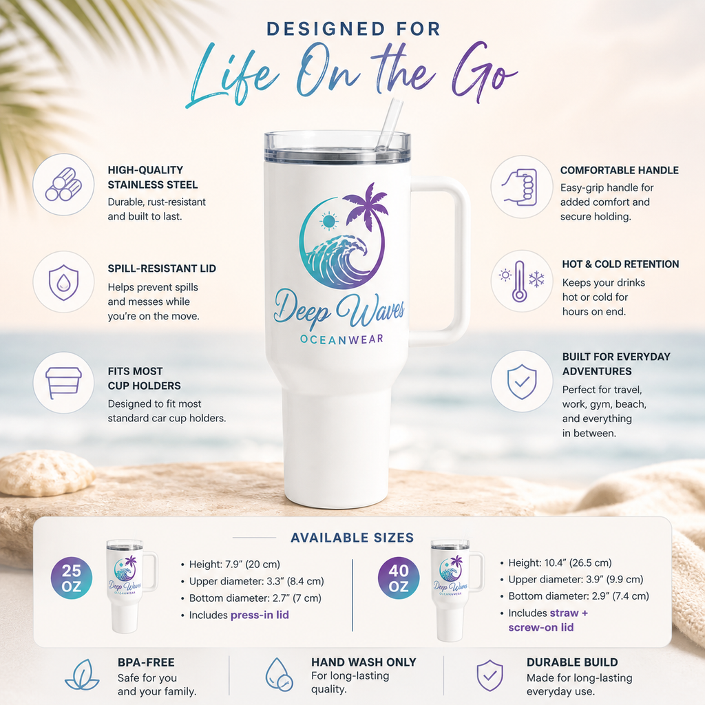 Deep Waves Insulated Travel Mug
