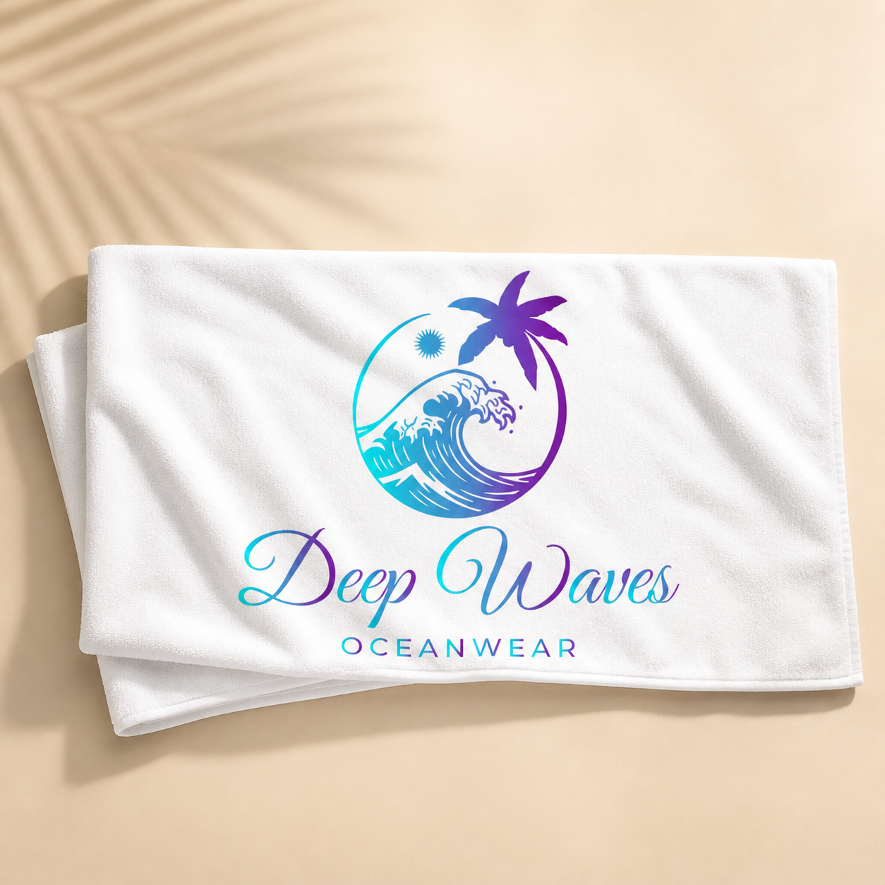 Deep Waves Luxury Beach & Bath Towel | Ultra-Soft Ocean-Inspired Towel for Relaxation, Travel & Everyday Comfort